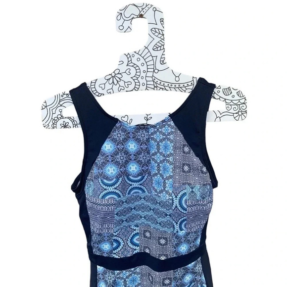 NWT Sunseeker Swimwear One Piece Printed Modest Swimsuit with attached skirt - Picture 3 of 13